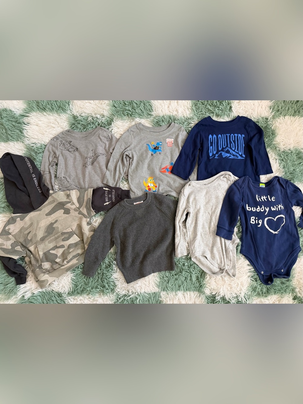 12 Month Boy Long Sleeve Shirt Bundle